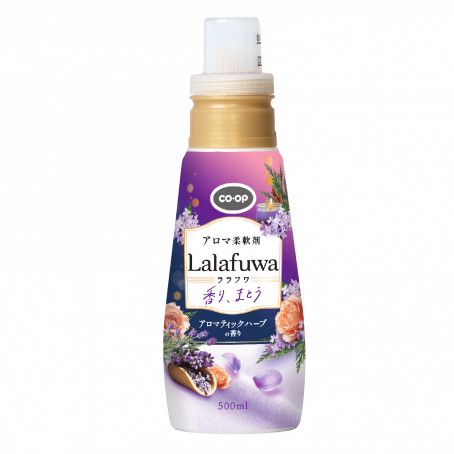 アロマ柔軟剤　Lalafuwa（ララフワ）　アロマティックハーブの香り　500ml